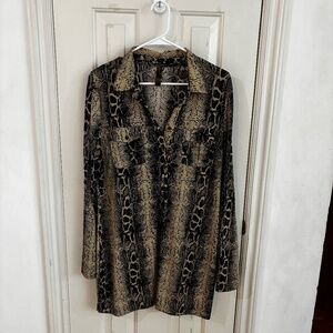 Animal print short dress / tunic